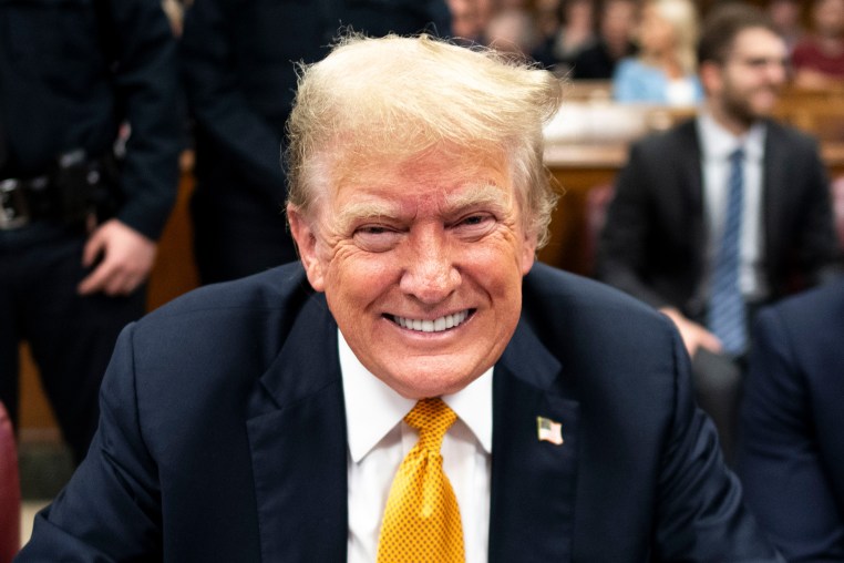 Donald Trump smiles