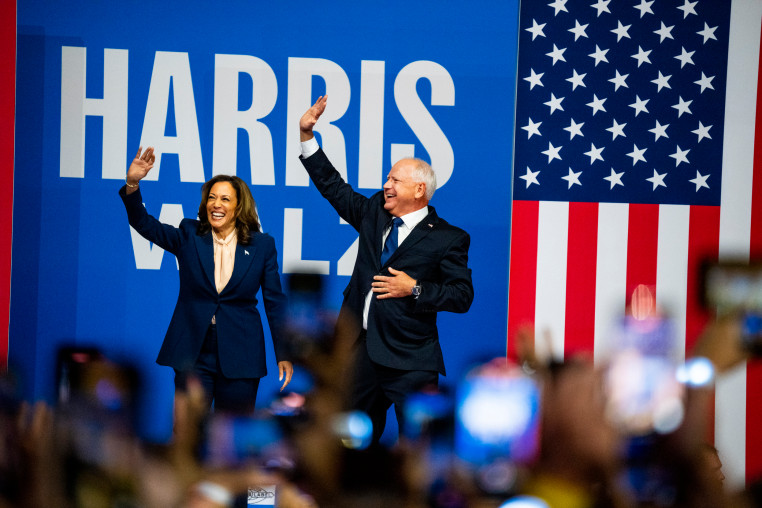 Vice President Kamala Harris and Minnesota Governor Tim Walz