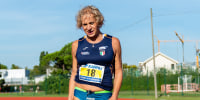 Valentina Petrillo of Italy poses after competing in 100m T12 during the Italian Paralympic Athletics at Stadio Armando Picchi in Jesolo, Italy. 