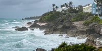 View from beachfront houses.