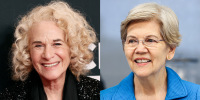 Carole King and Senator Elizabeth Warren.