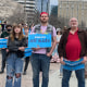 Advocates gather for a rally at the state Capitol complex in Nashville, Tenn., to oppose a series of bills that target the LGBTQ community on Feb. 14, 2023. 