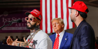 Anuel AA  and Donald Trump.