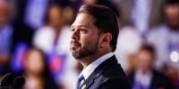 Ruben Gallego looks out towards the audience