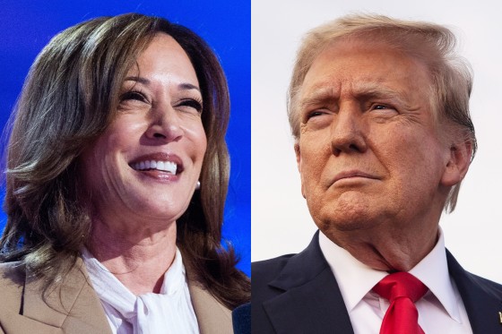 A side by side of Kamala Harris and Donald Trump