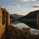 Abandoned buildings of the sunken village of Kallio in western Greece have recently re-emerged after the level of the artificial lake of Mornos, Athens' main reservoir, dropped considerably due to a prolonged drought. 