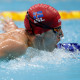 Mar Gunnarsson swims in a pool.