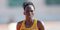 Rebecca CHEPTEGEI participating in the marathon at the World Athletics Championships in Budapest 2023.