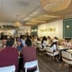 Customers eat weekend brunch items at Taste & Glory restaurant in San Mateo, Calif., on Saturday, Aug. 17, 2024. 